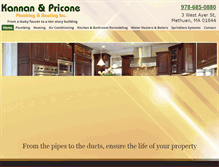 Tablet Screenshot of kannanpriconeplumbingandheating.com